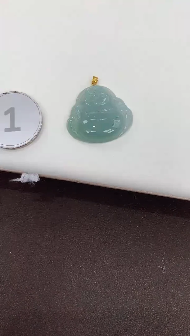 颈饰18K金镶嵌翡翠天然缅甸a货翡翠(多样性发其一)