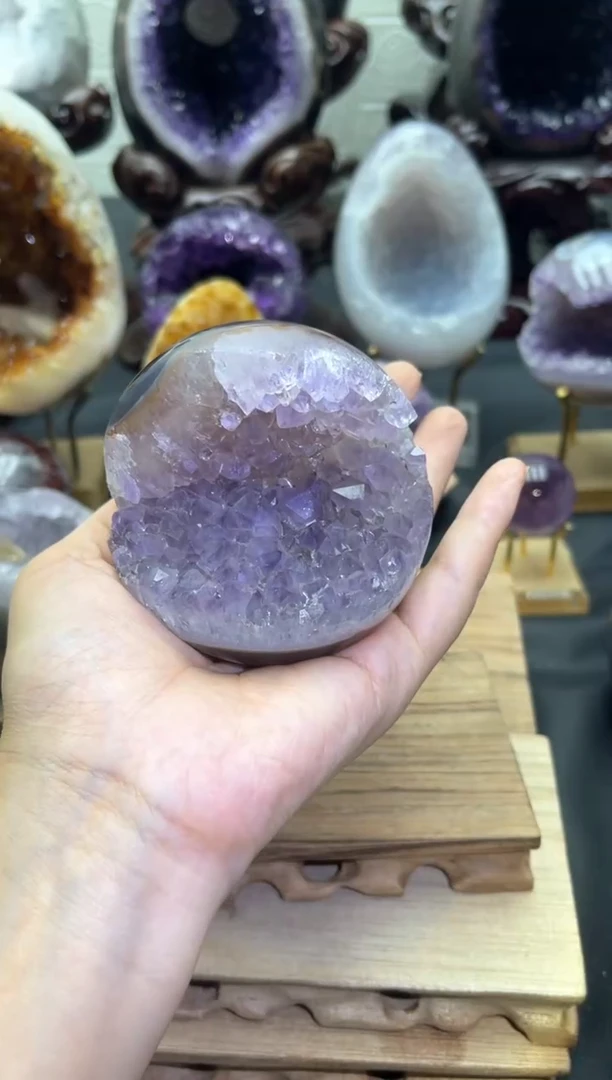 未镶嵌大型摆件（非配饰）紫晶537号开口笑