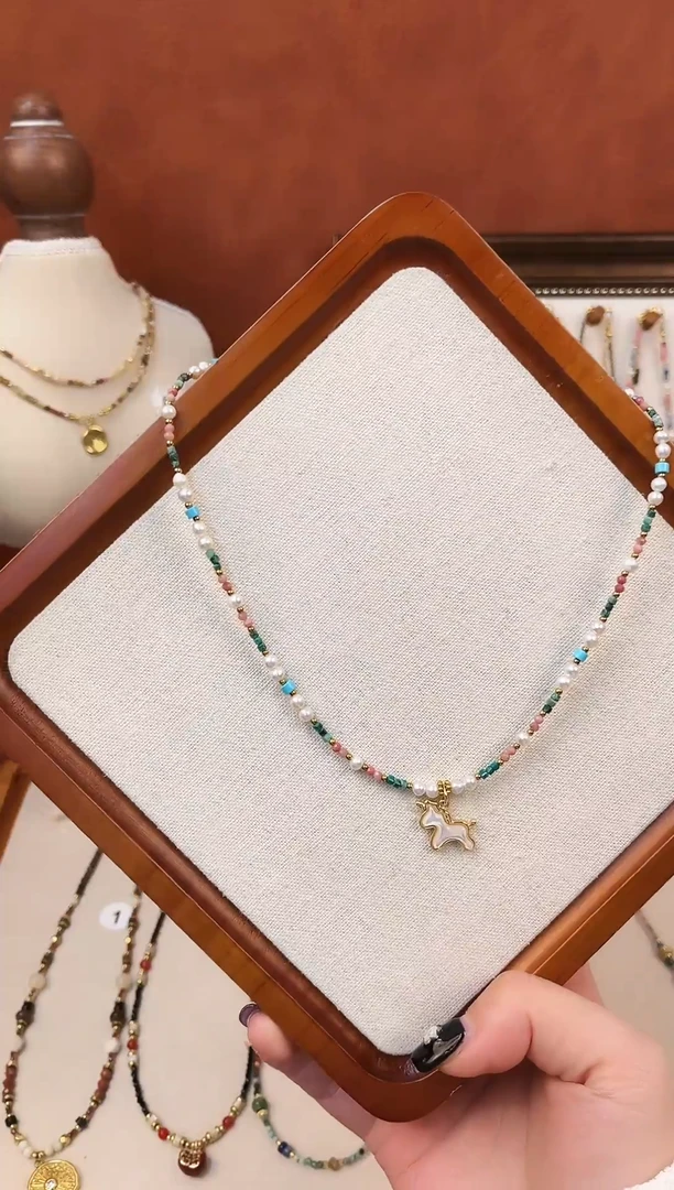 项链钛钢石英质玉1号