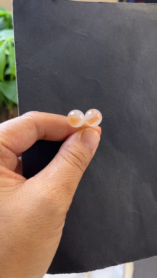 合金石英质玉（非洲翠）耳钉1