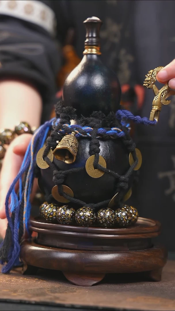 【闪购商品】YQ241大漆酒葫芦不包手串及旋转底座