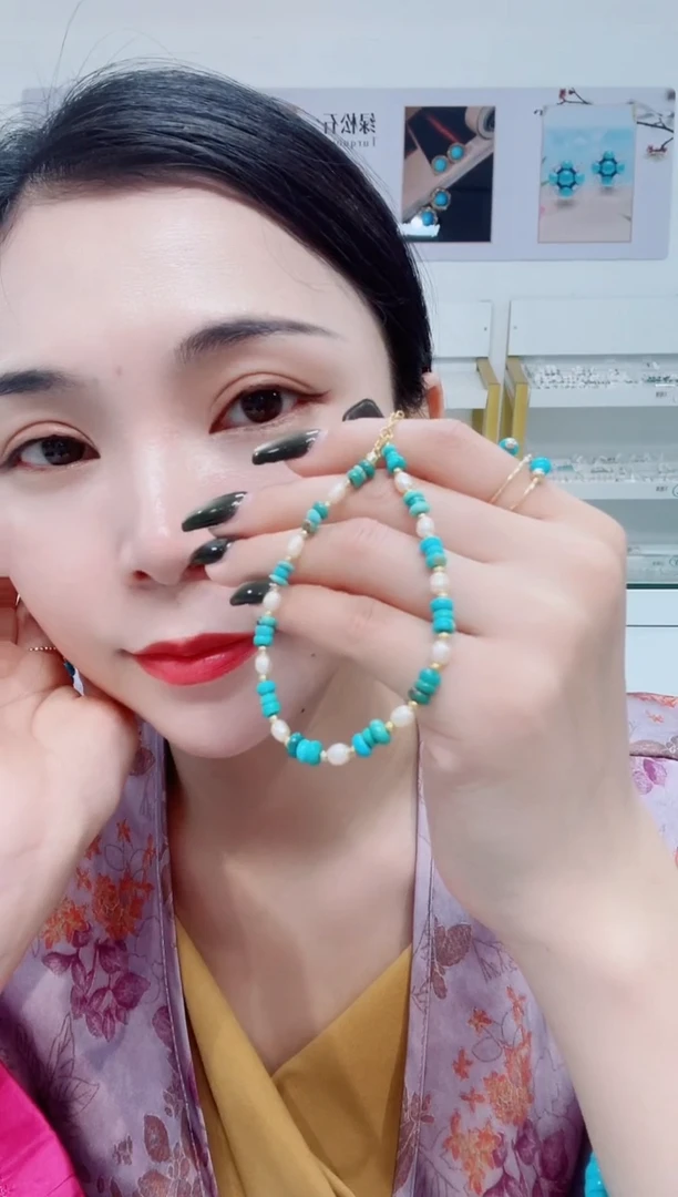 银S925镶嵌手链淡水珍珠发货一件