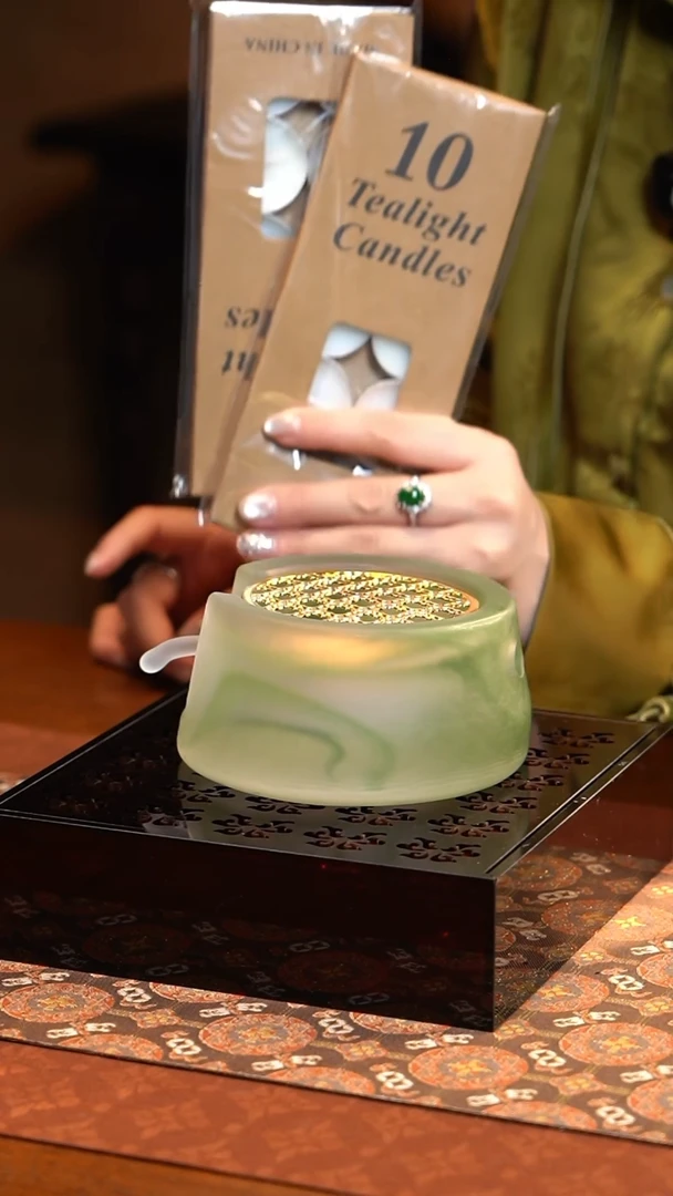 【闪购商品】G温茶器平光款磨砂水墨绿+la两盒
