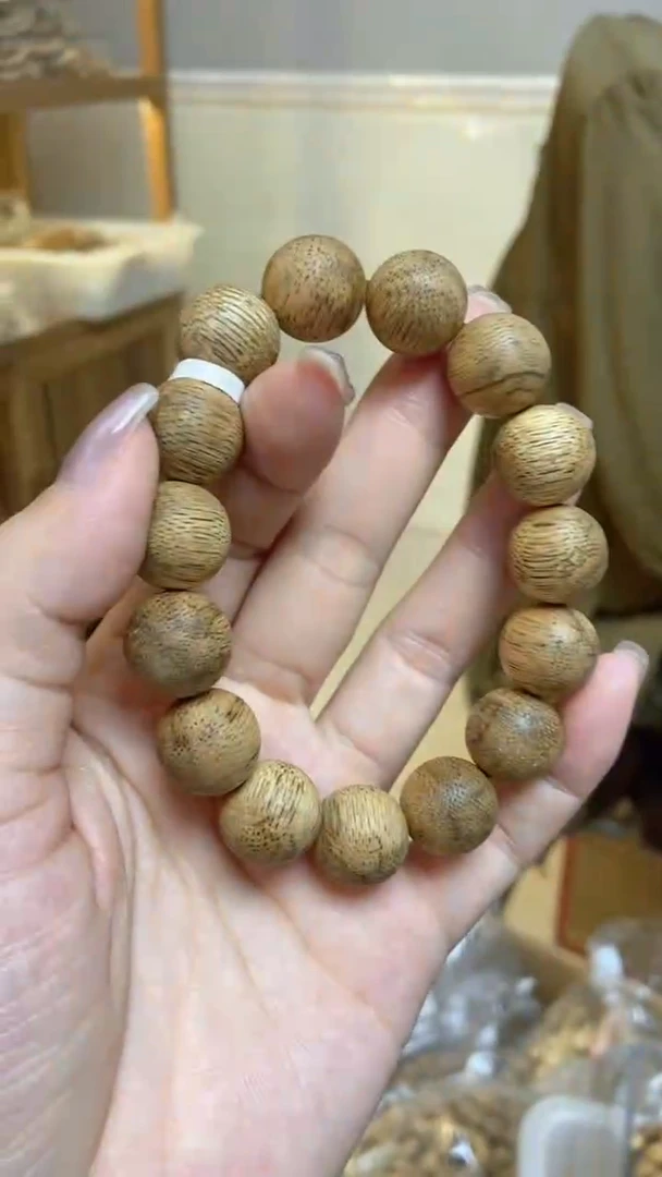手串沉香菩萨棋圆珠单圈1.5红土虎斑多样性发其一