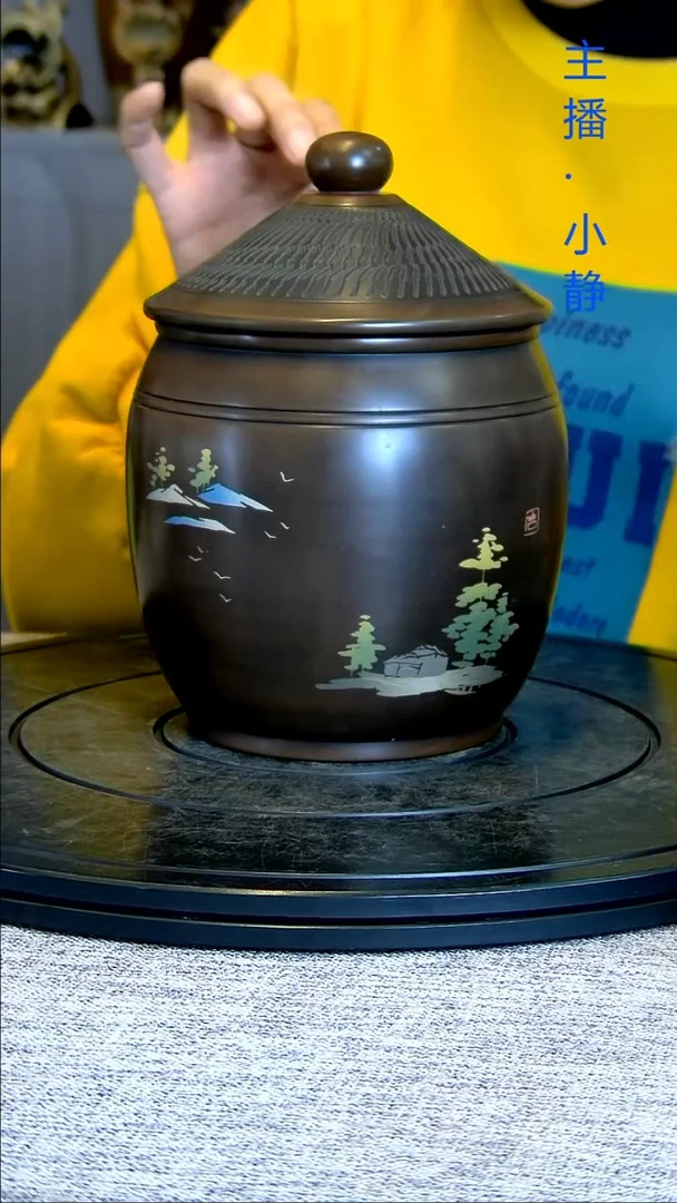 全手工紫陶茶罐精磨005