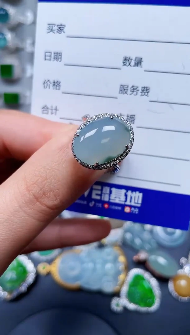 【闪购商品】翡翠戒指银S925镶嵌0030