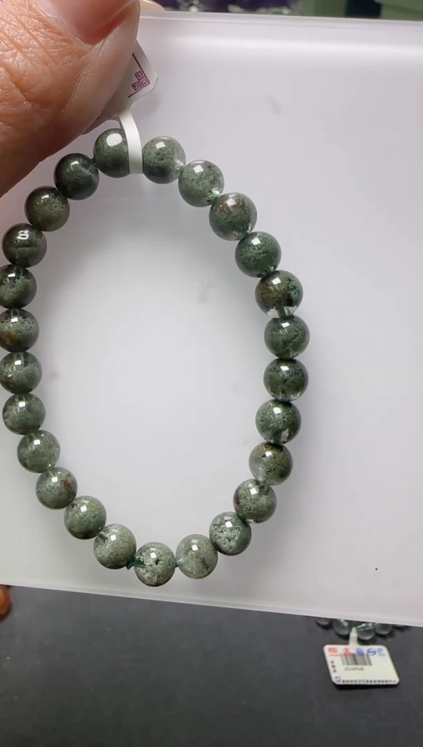 【闪购商品】水晶手串未镶嵌绿幽灵手串7m+M20577