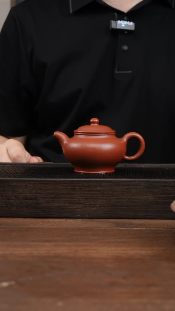 茶壶紫砂欢*全手朱泥掇只     180CC