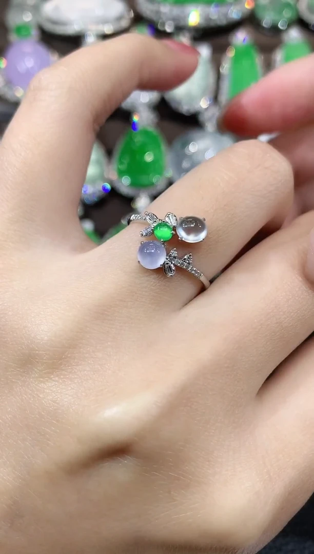 18K金镶嵌戒指翡翠C10