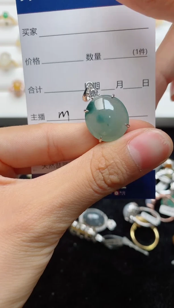 翡翠戒指银S925镶嵌........