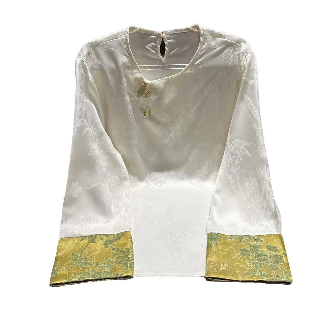 9626/#新款新中式《长相忆》高级感气质百搭复古宽松复古长袖上衣女