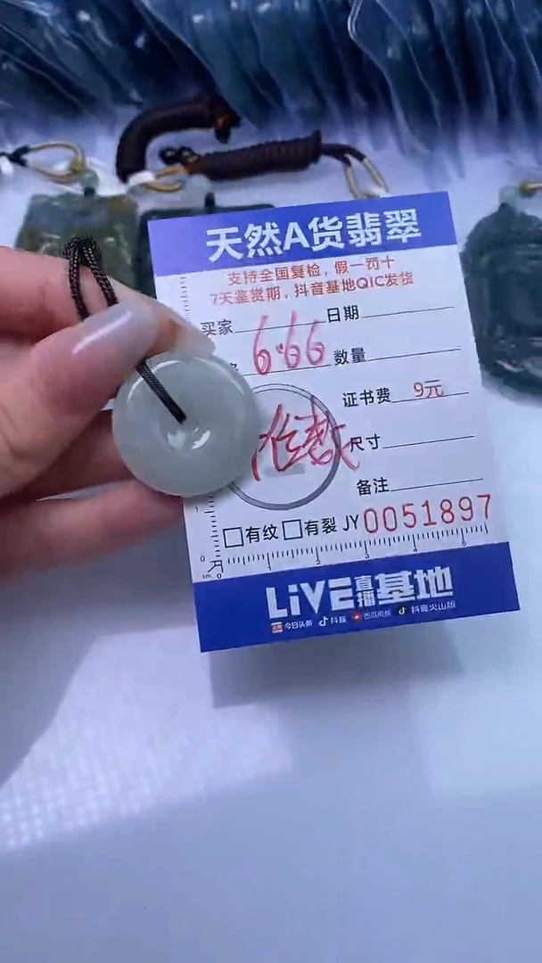 【闪购商品】翡翠颈饰未镶嵌A货翡翠1897