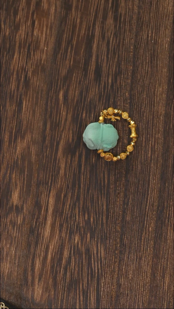 【闪购商品】绿松石戒指18K金镶嵌1