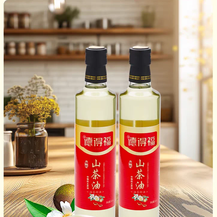 【新人见面礼】清香型玻璃瓶500ml*2四国有机纯正山茶油高油酸低温
