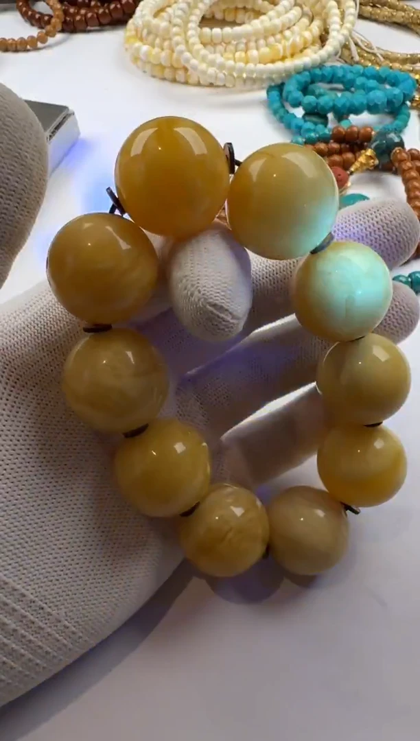 裸石蜜蜡未镶嵌蜜蜡圆珠