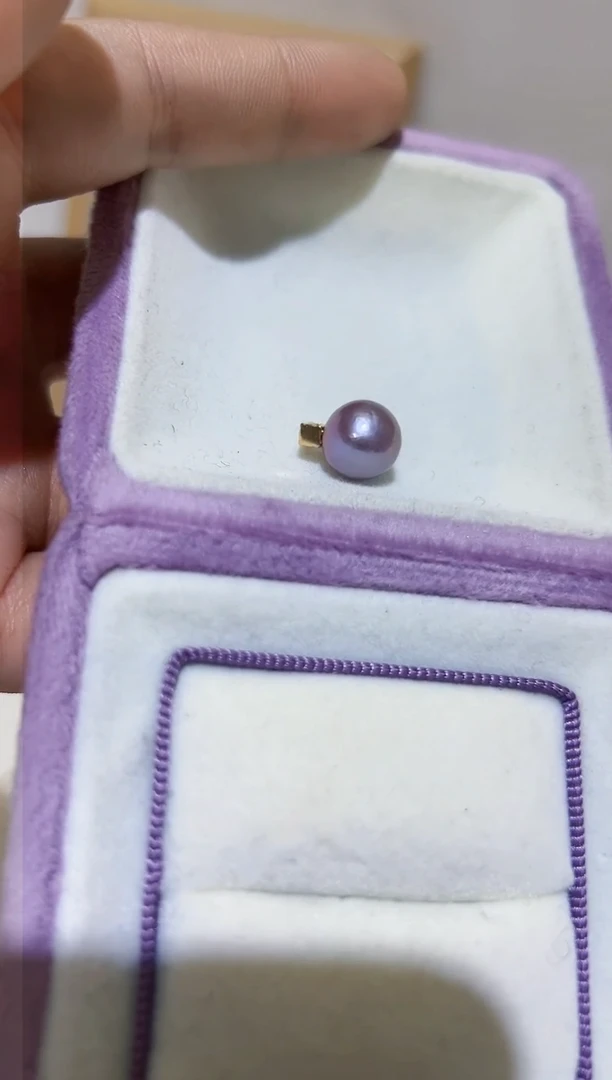 【闪购商品】淡水珍珠吊坠银S925镶嵌79淡水珍珠52