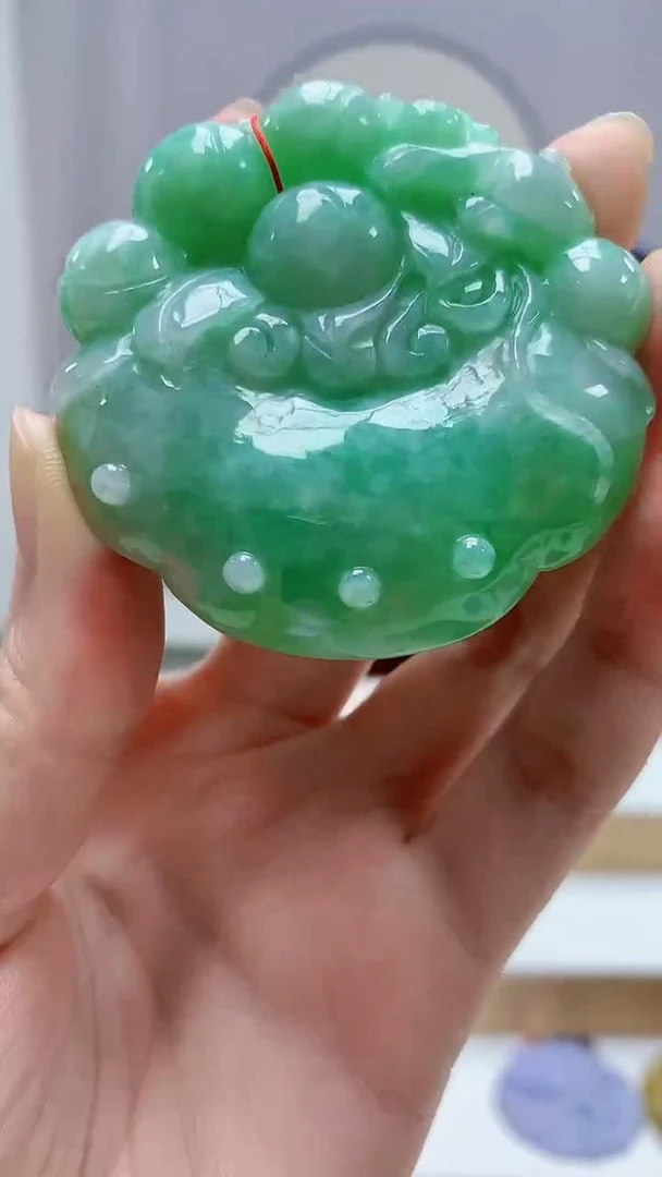 未镶嵌定制翡翠4852zm-毛货挂件如意32