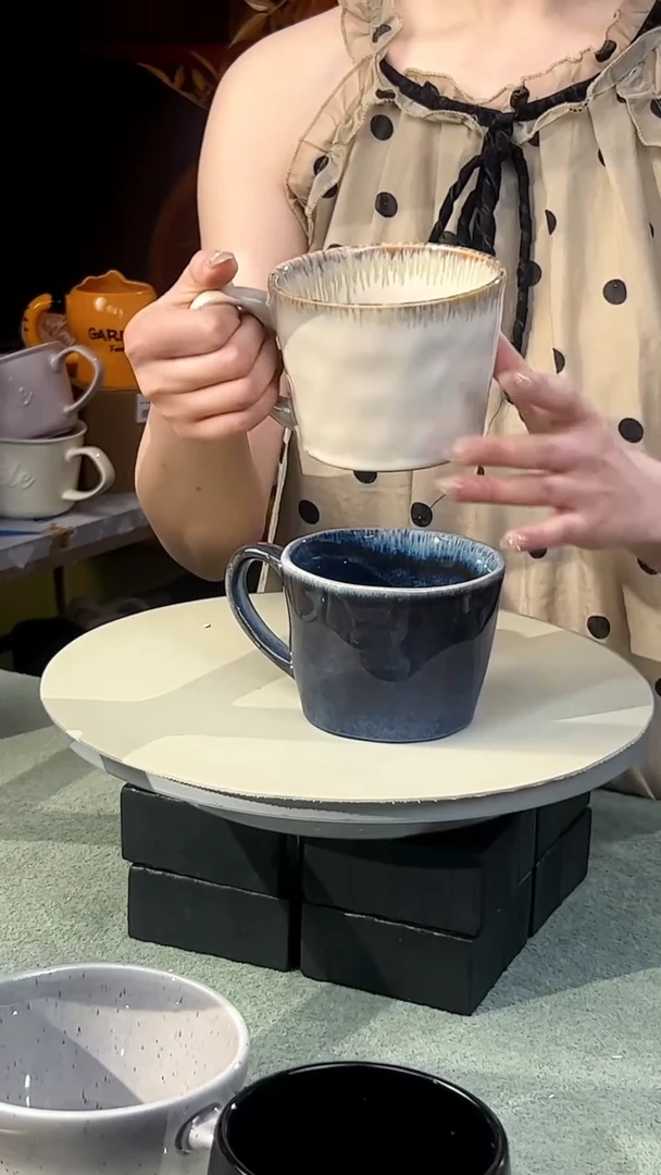 【闪购商品】迷踪+深蓝窑变对杯|默认微瑕