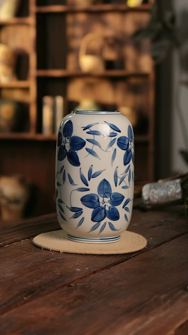 摆件7-341 陶瓷花器高28口径10