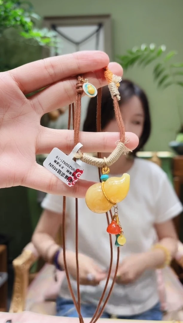 蜜蜡项链未镶嵌蜜蜡绳编项链MNN0921-19多样性发货