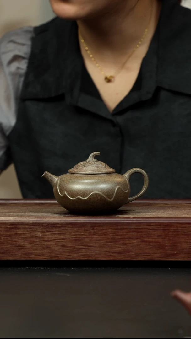 紫砂茶壶青段柴烧 茄段