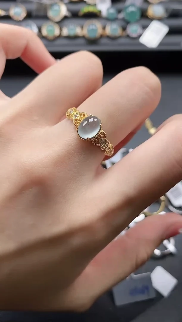 【闪购商品】翡翠戒指银S925镶嵌11111-