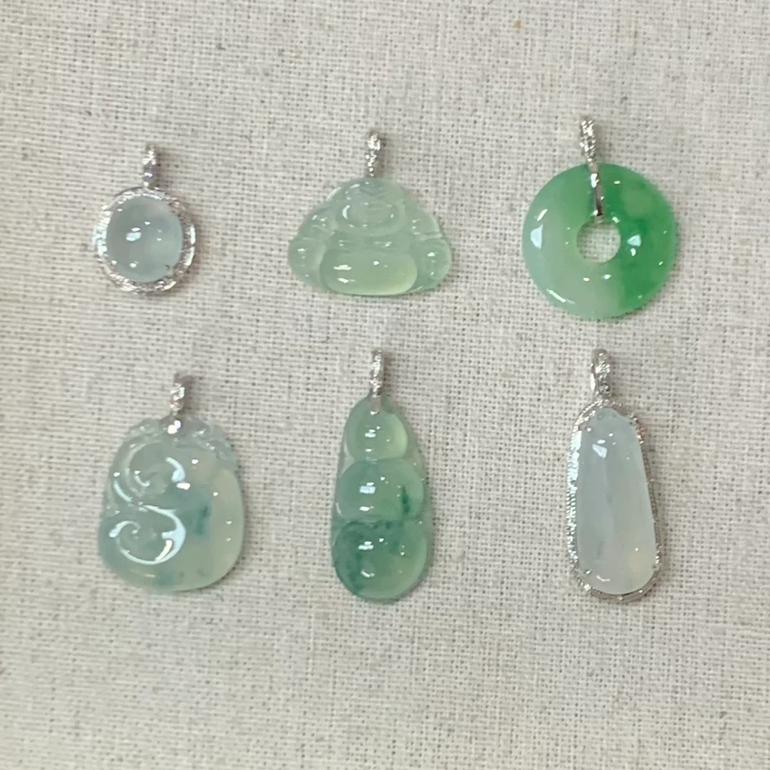 翡翠吊坠1件-18K金-多样性发货只发一件-BF10-BK|CXQ21