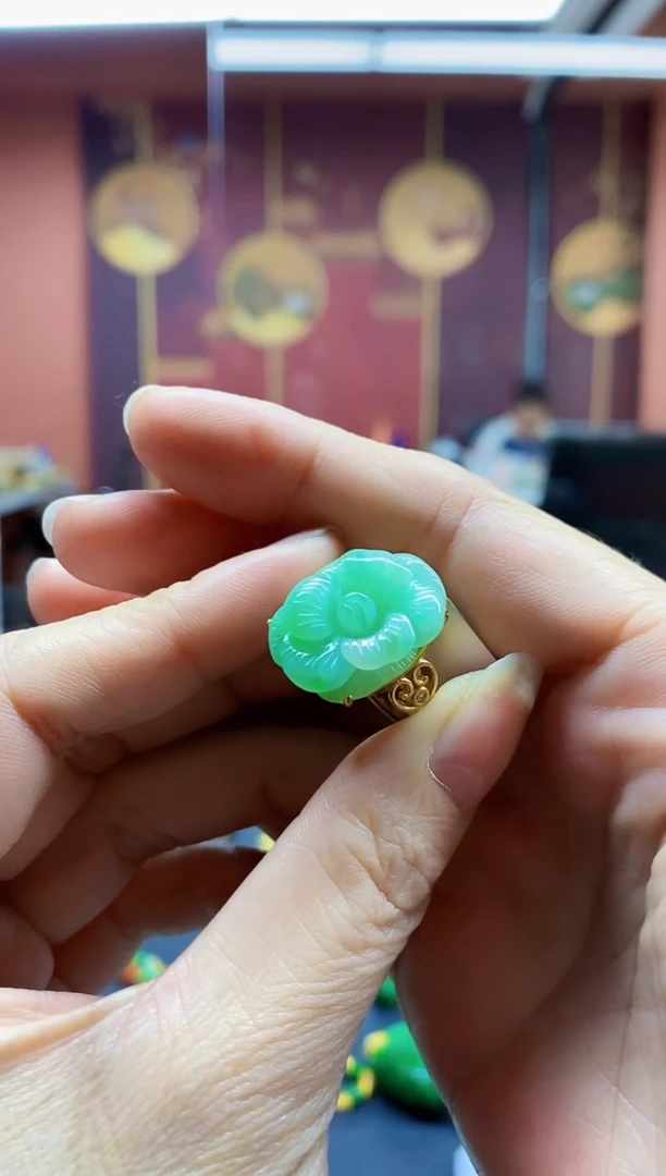 颈饰未镶嵌翡翠戒指