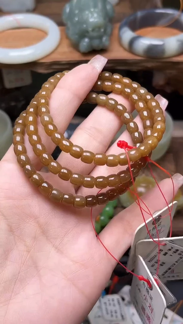 手串未镶嵌和田玉卡6且末金山糖极限弧 多样性发一