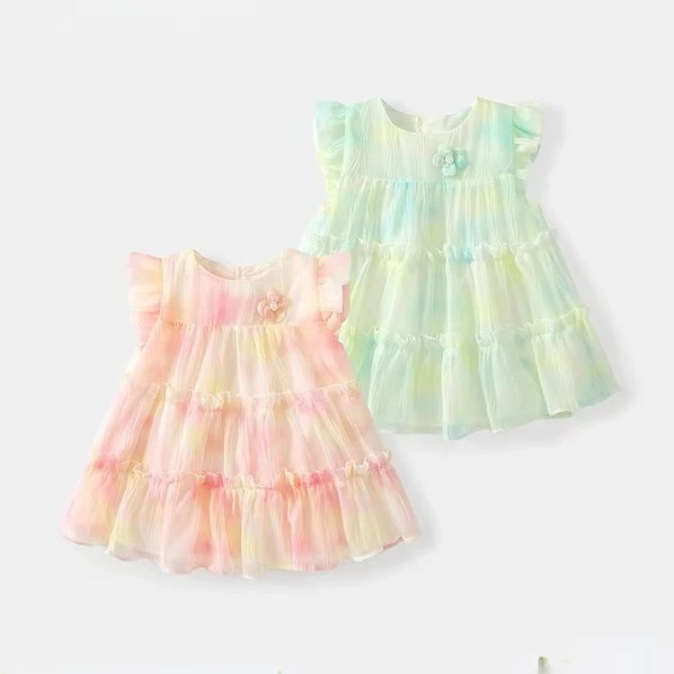 女童夏季公主裙新款周岁宝宝礼服洋气小童背心生日裙子儿童连衣裙