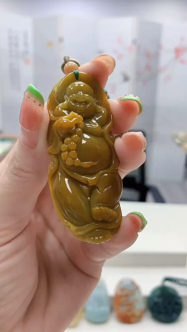 未镶嵌定制翡翠5158ry-毛货挂件58