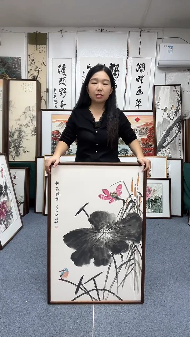 国画62*92实木画框京东包邮手绘