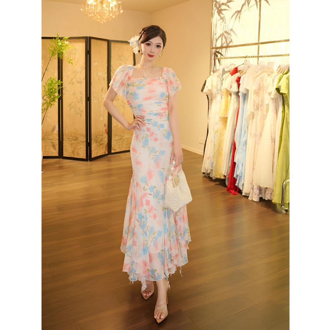 【张小小】轻雾花海-1087 连衣裙（YQ571）