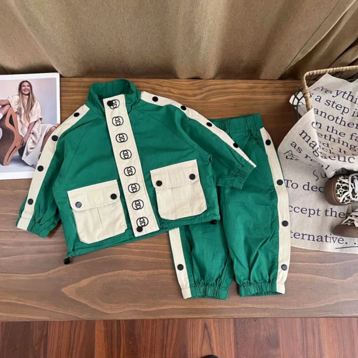 【清仓】2024韩版时尚儿百搭新品洋气休闲套装小童套装HF-QL-072