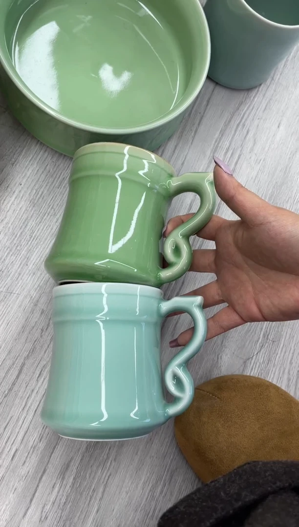 瓷2个 特价福利 微瑕 慧仙青瓷