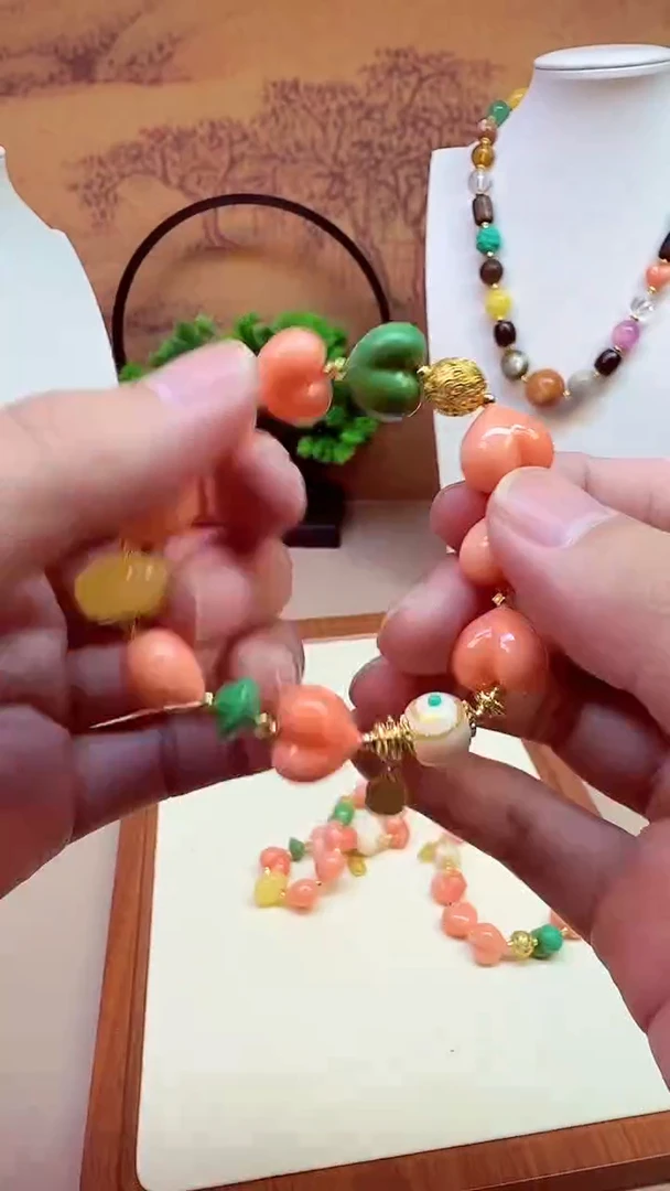 14K金镶嵌手链玛瑙/玉髓S260