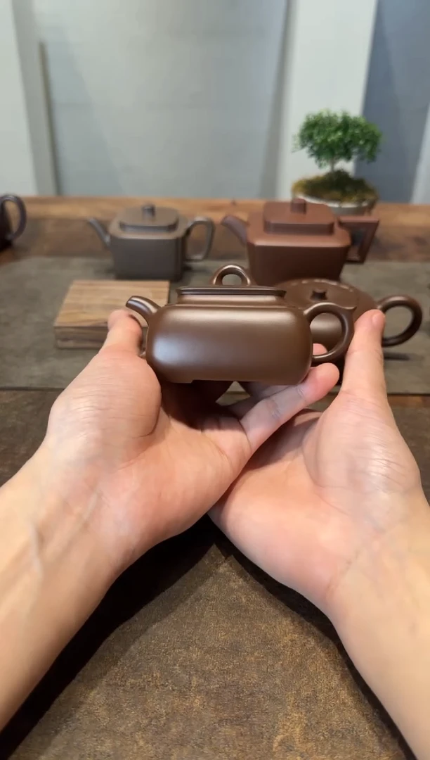 茶壶紫砂中*紫砂壶长四方150cc