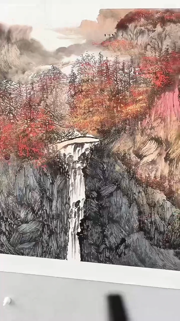 国画释天宇暮然山川