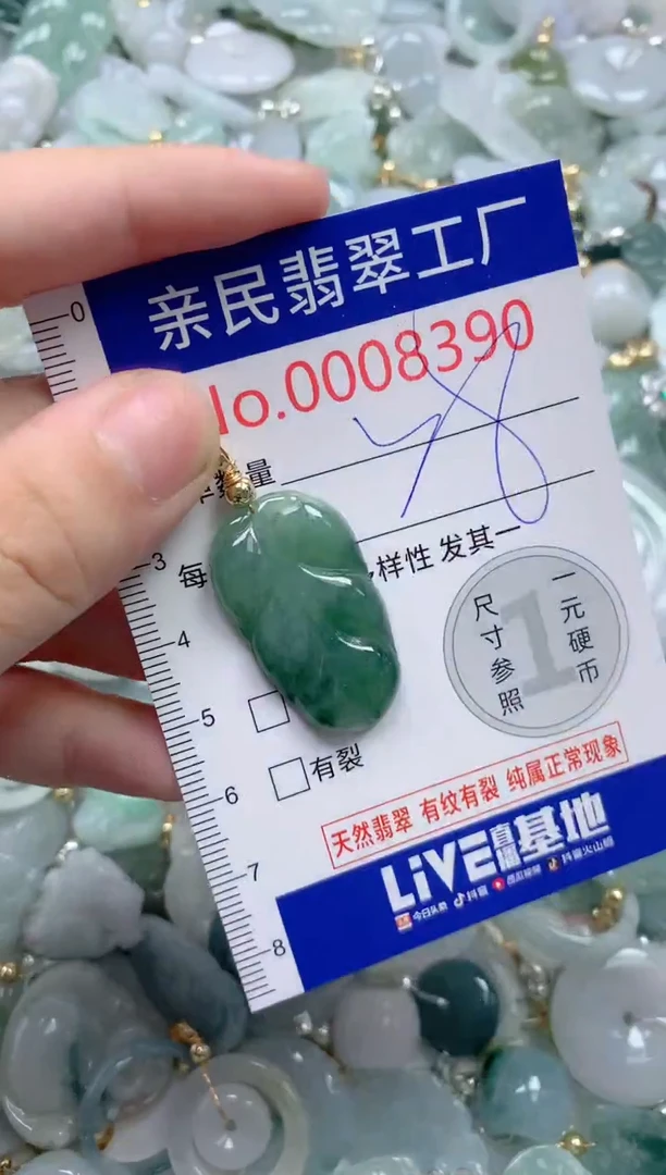 翡翠未镶嵌颈饰8390