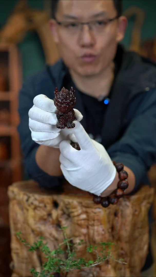 枣木雷击枣木小麒麟摆件