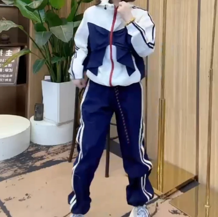 2025春季新款网红同款洋气气质韩版爆款休闲运动套装女甜