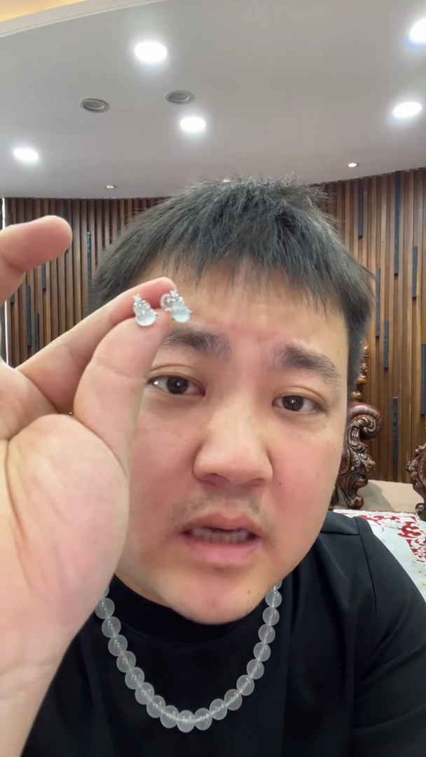 银S925镶嵌翡翠耳饰耳环