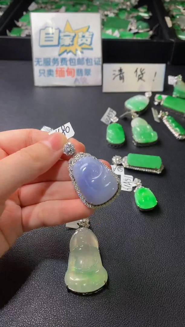 颈饰银S925镶嵌翡翠翡翠