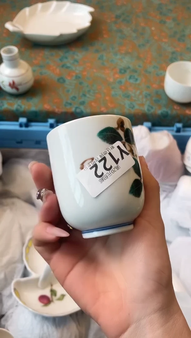 瓷片睛*蓝瓷器瓷器Y122