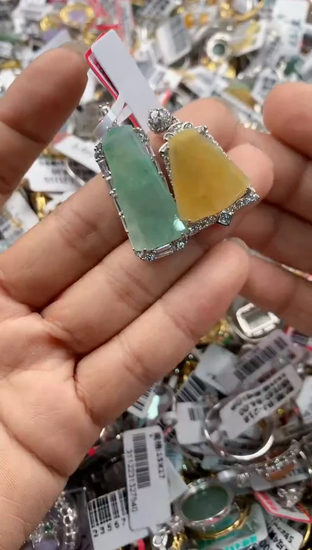 银S925镶嵌戒指翡翠777----3