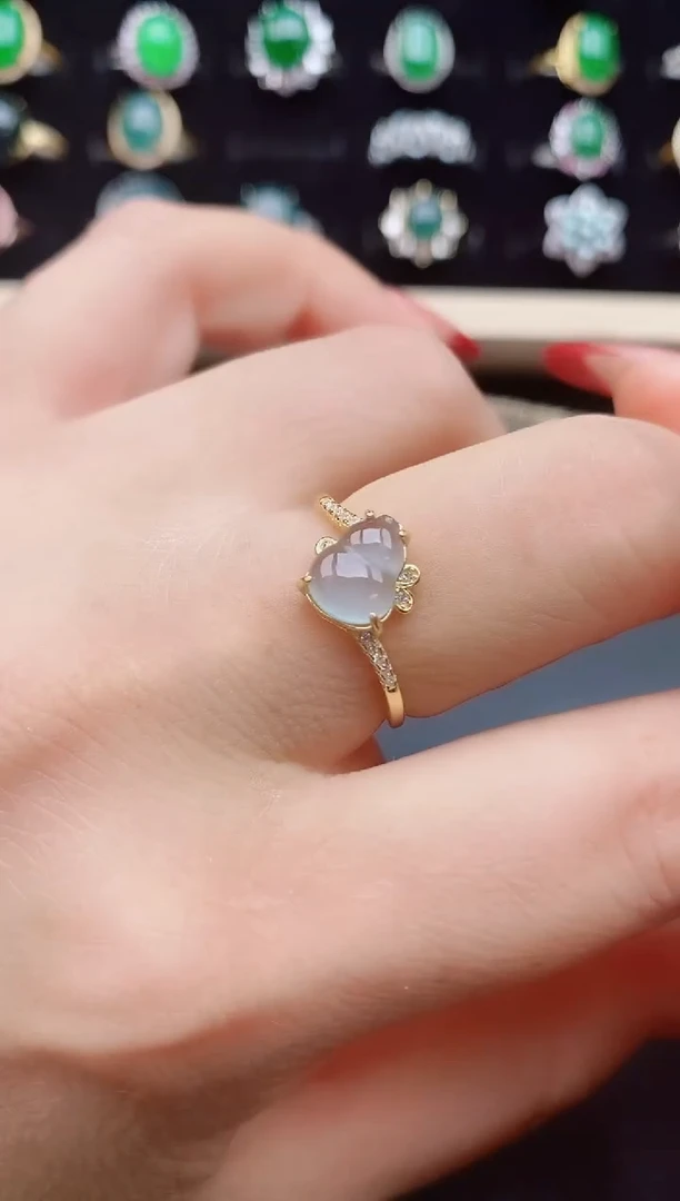 【闪购商品】翡翠戒指银S925镶嵌508050