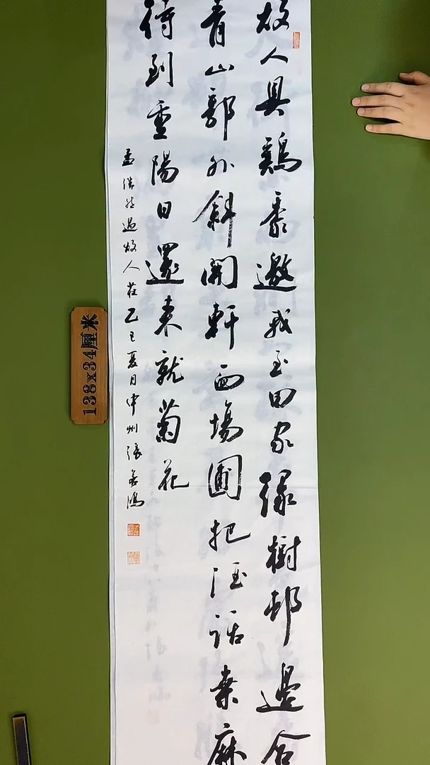 书法书法 张若鸿 尺寸138cm*34cm