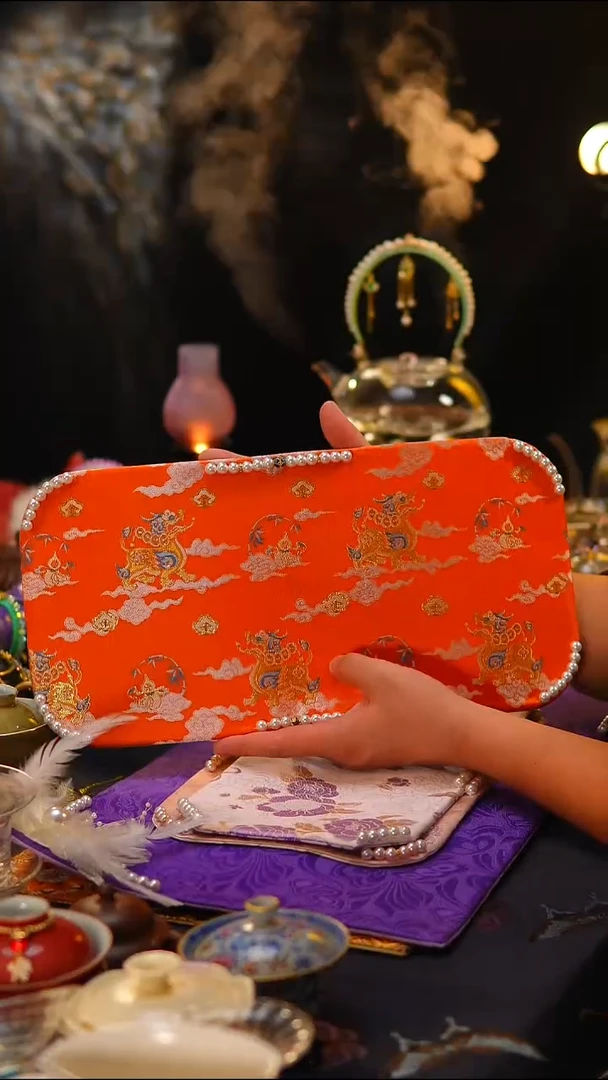 090茶席茶席40x20cm麒麟