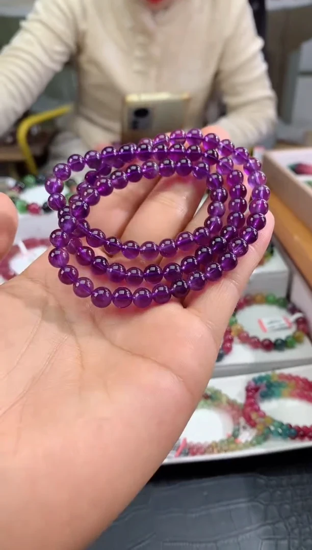 【闪购商品】紫晶手串未镶嵌多样性发一条