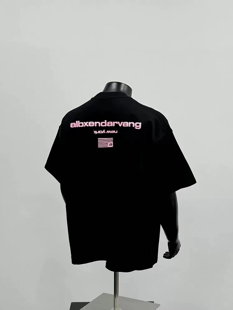 美式潮牌短袖T恤男夏季休闲体恤高街痞帅印花字母宽松半袖设计师